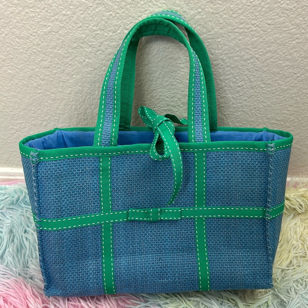 RALPH Ralph Lauren Knit Stitch Look Wicker Handbag Purse